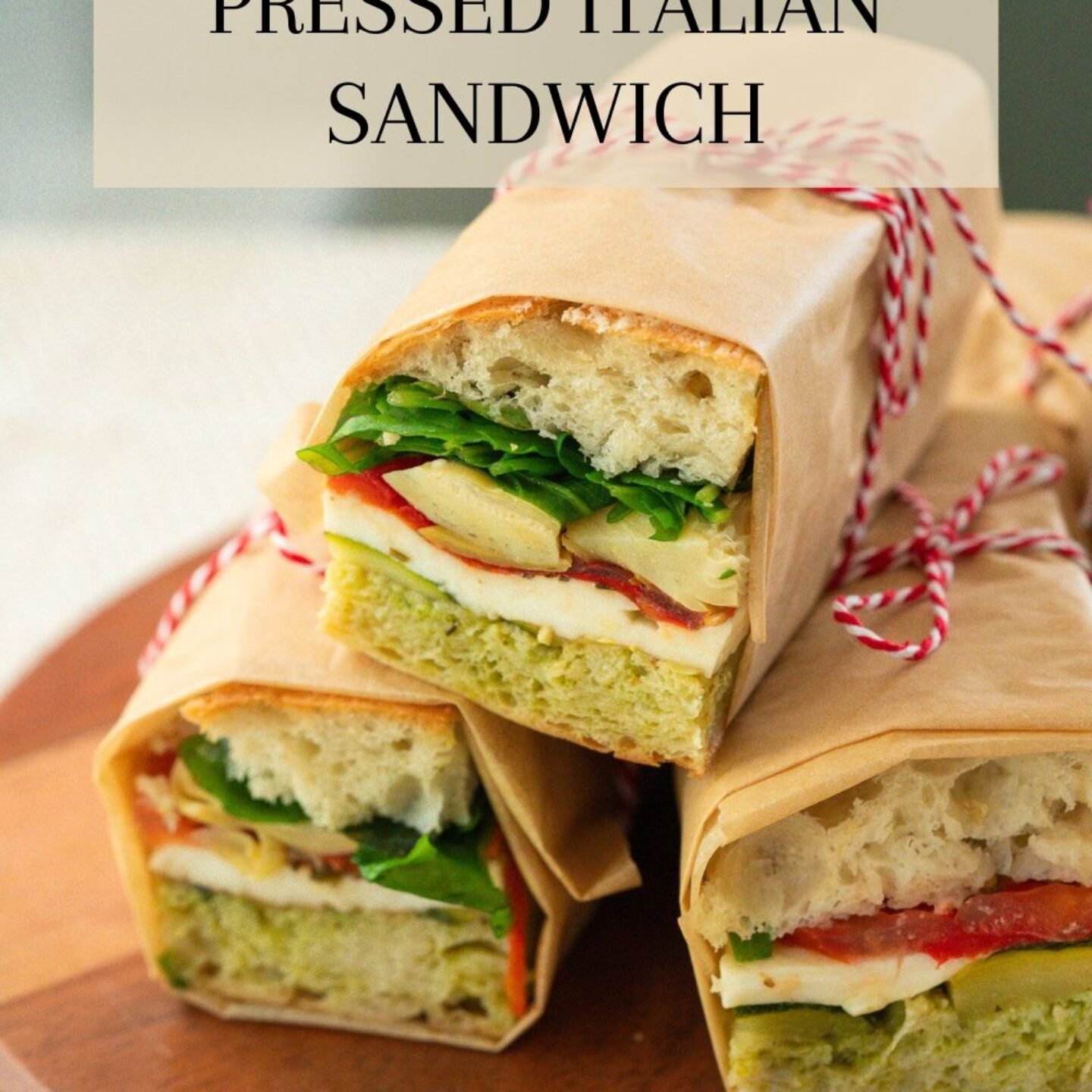 Vegetarian Pressed Italian Sandwich
