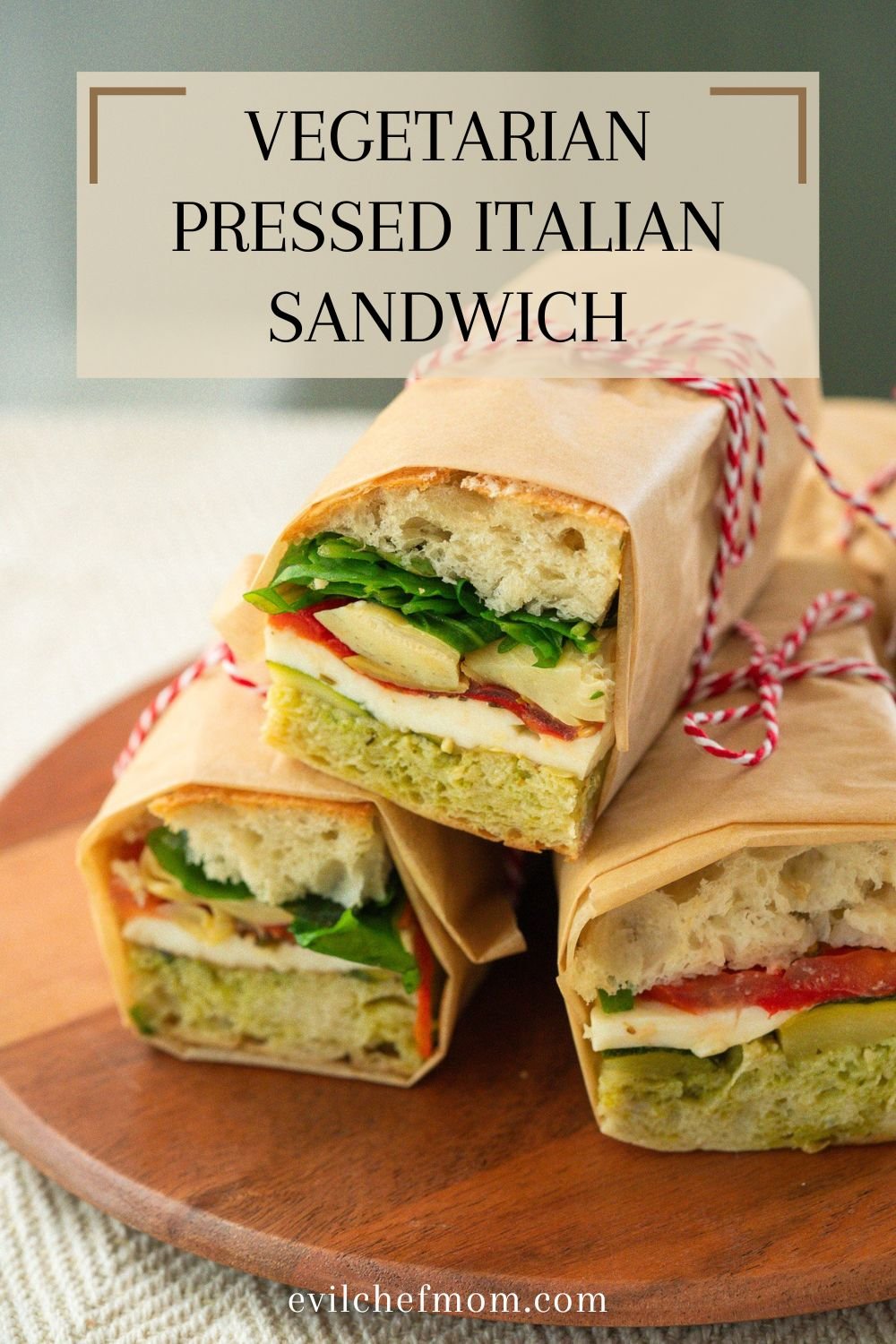 Vegetarian Pressed Italian Sandwich