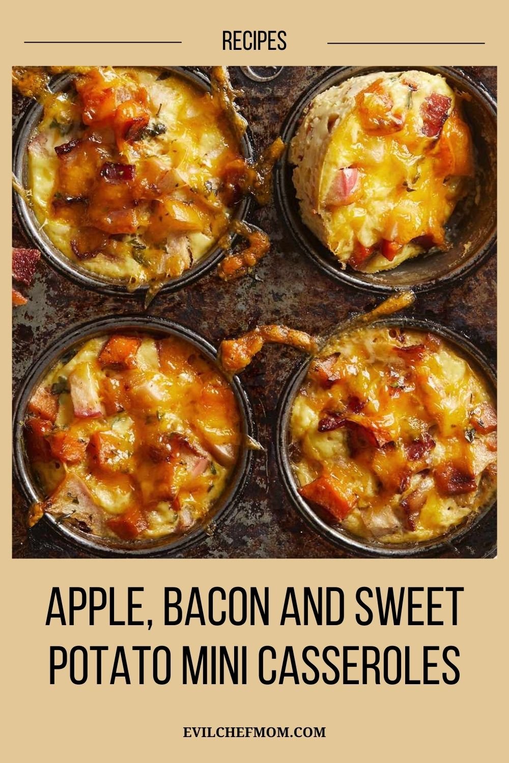 Apple, Bacon and Sweet Potato Mini Casseroles