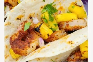 Blackened Shrimp Tacos with Pineapple