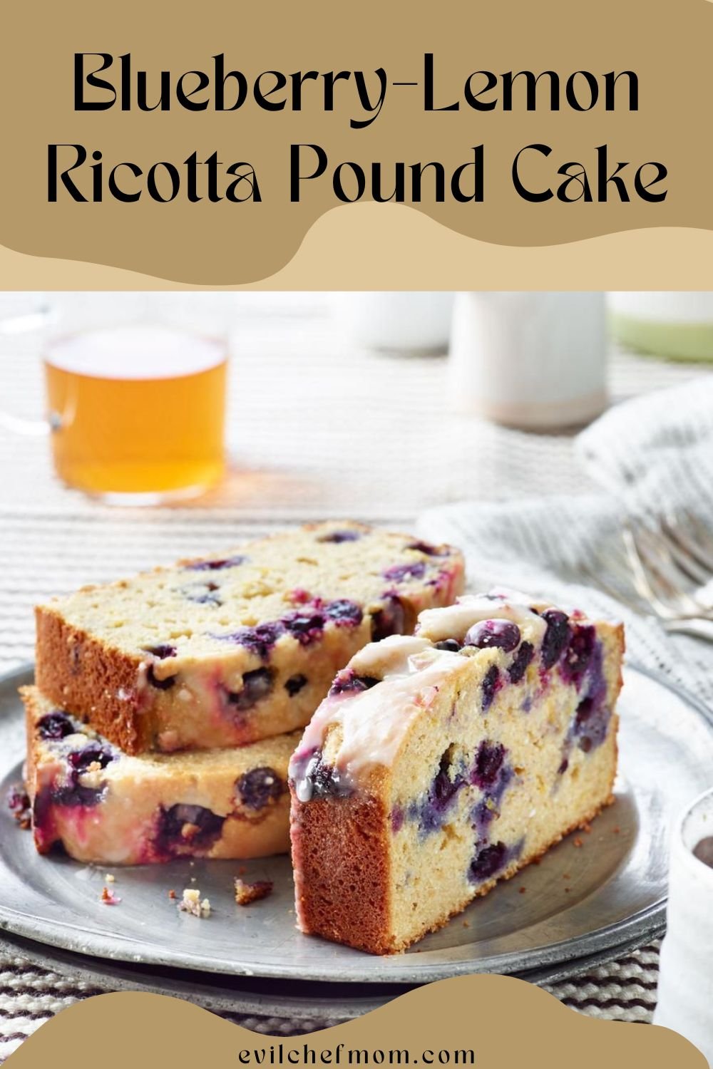 Blueberry-Lemon Ricotta Pound Cake