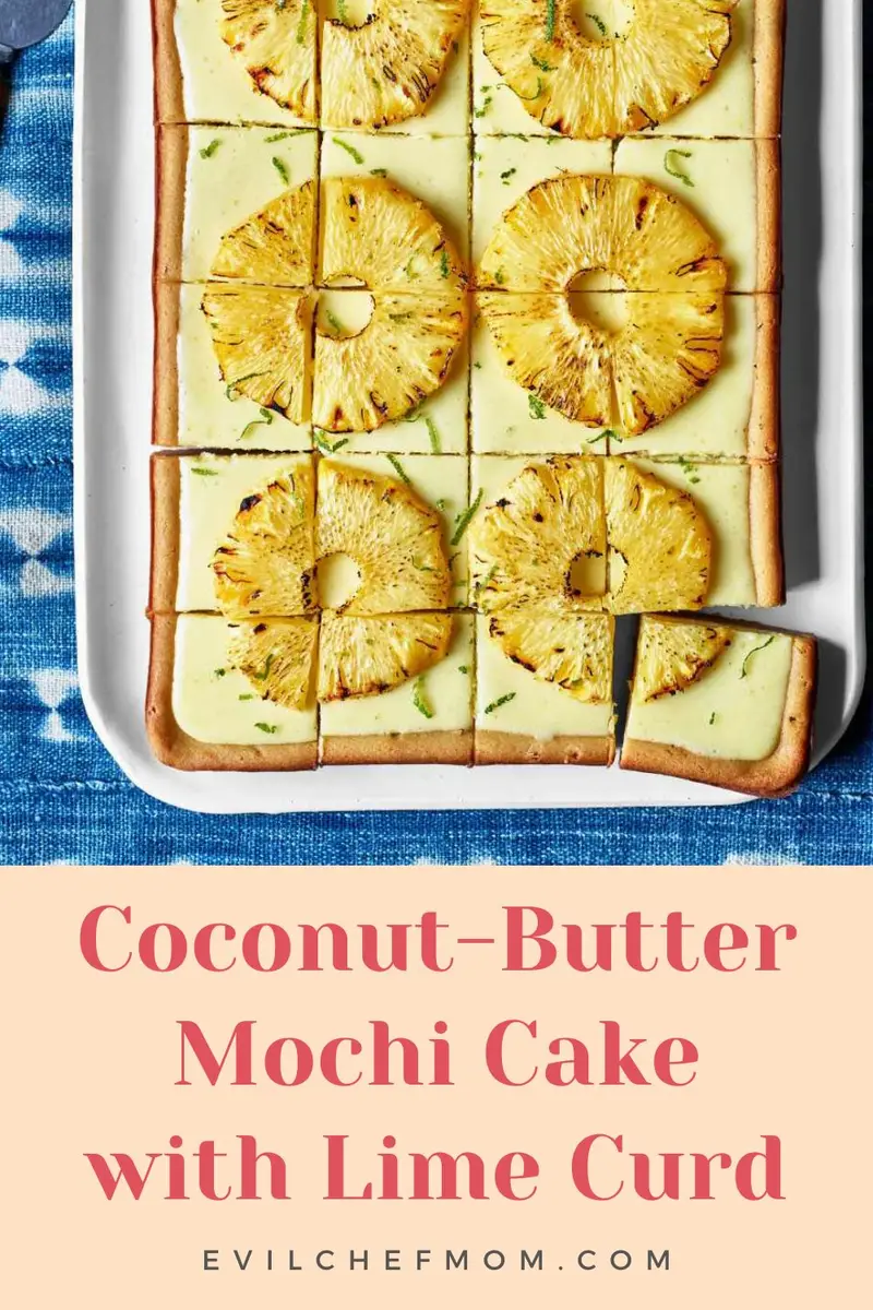 Coconut-Butter Mochi Cake with Lime Curd