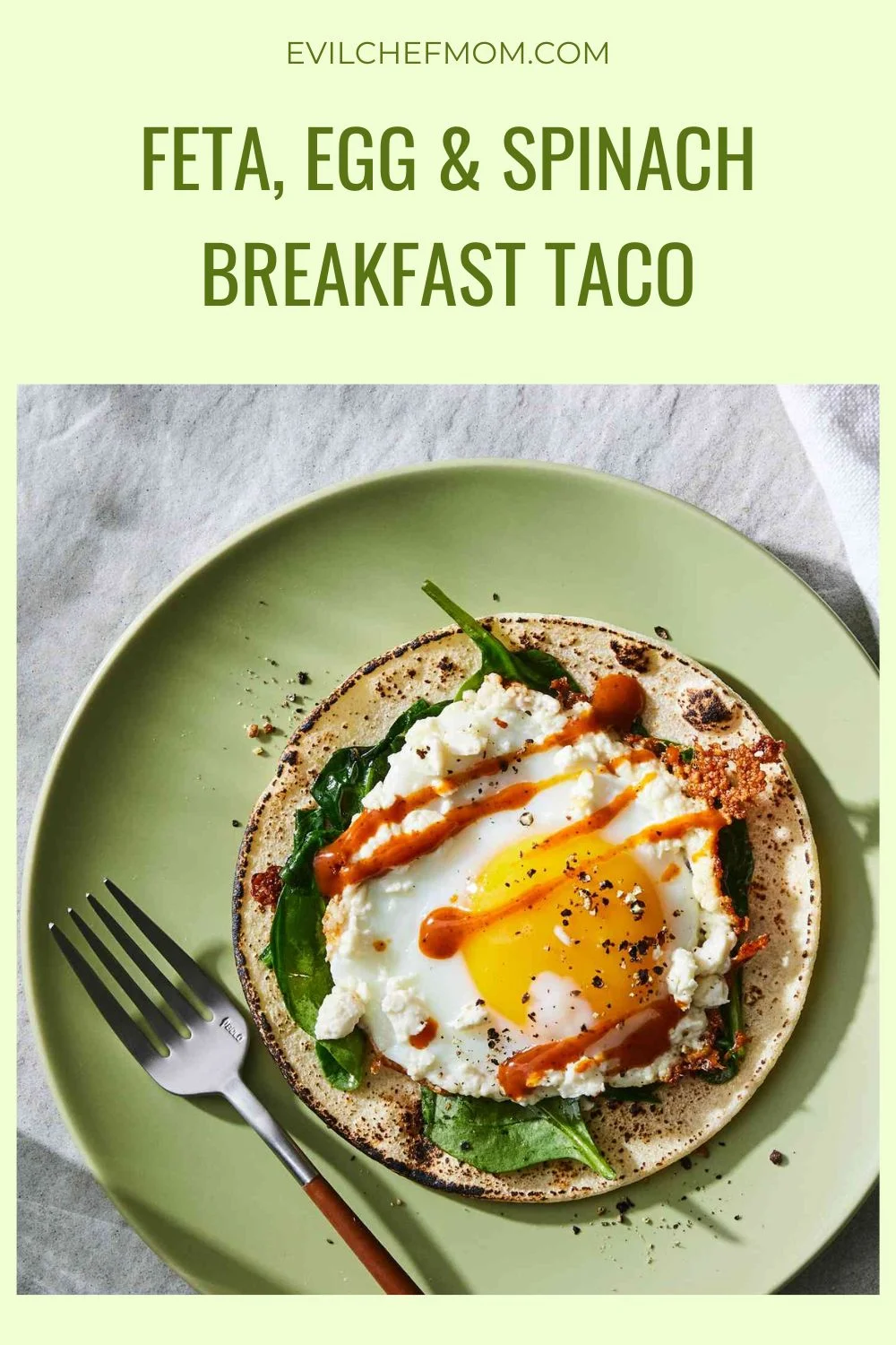 Feta, Egg & Spinach Breakfast Taco