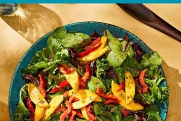 Greens & Mango Salad with Ginger-Raisin Vinaigrette