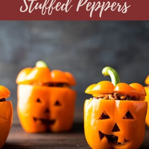 Jack-o'-Lantern Stuffed Peppers