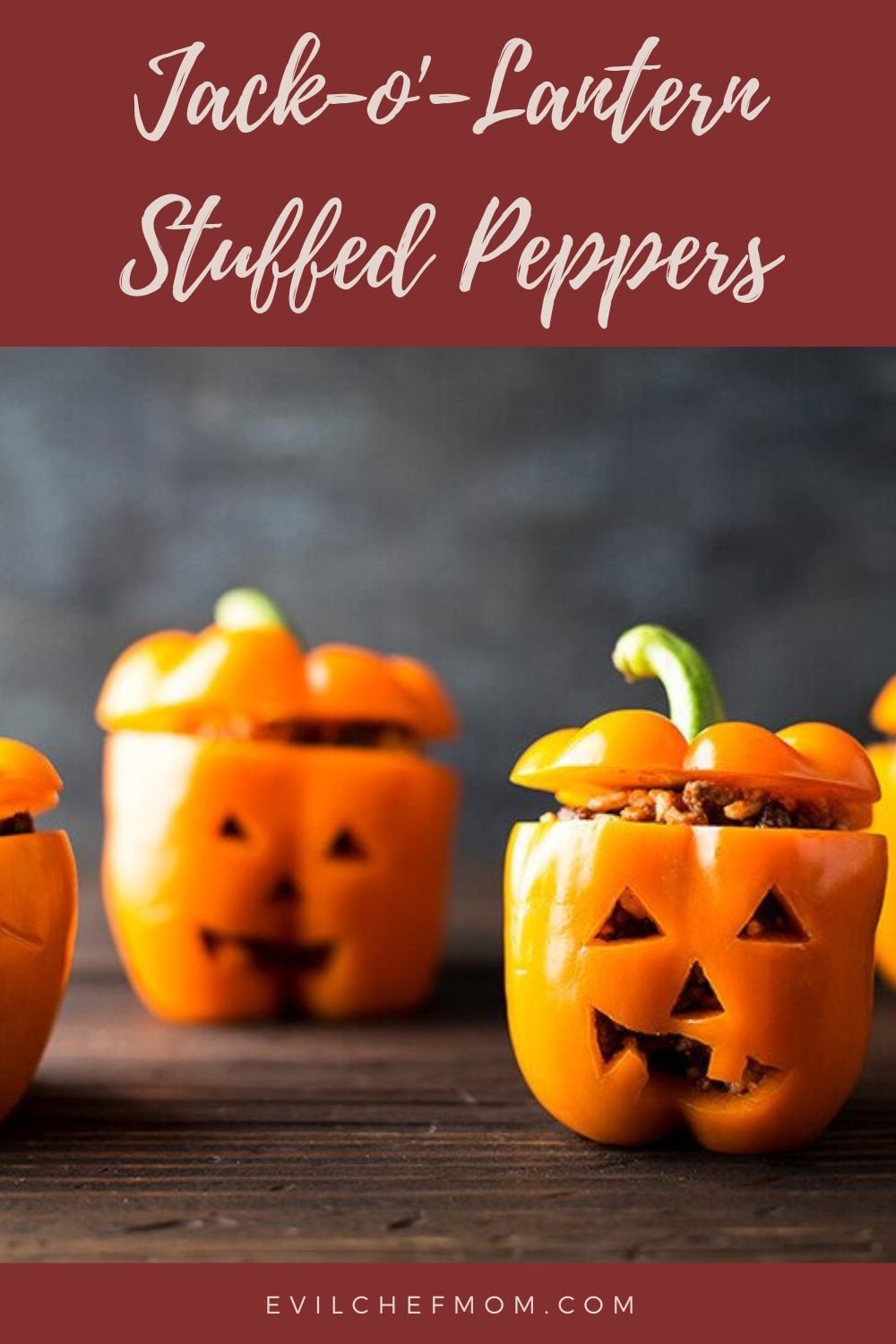 Jack-o'-Lantern Stuffed Peppers
