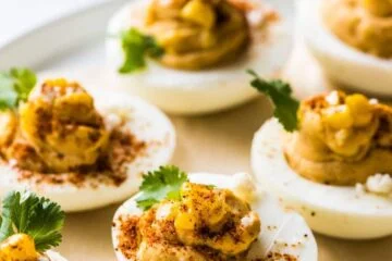 Mexican Street Corn Deviled Eggs