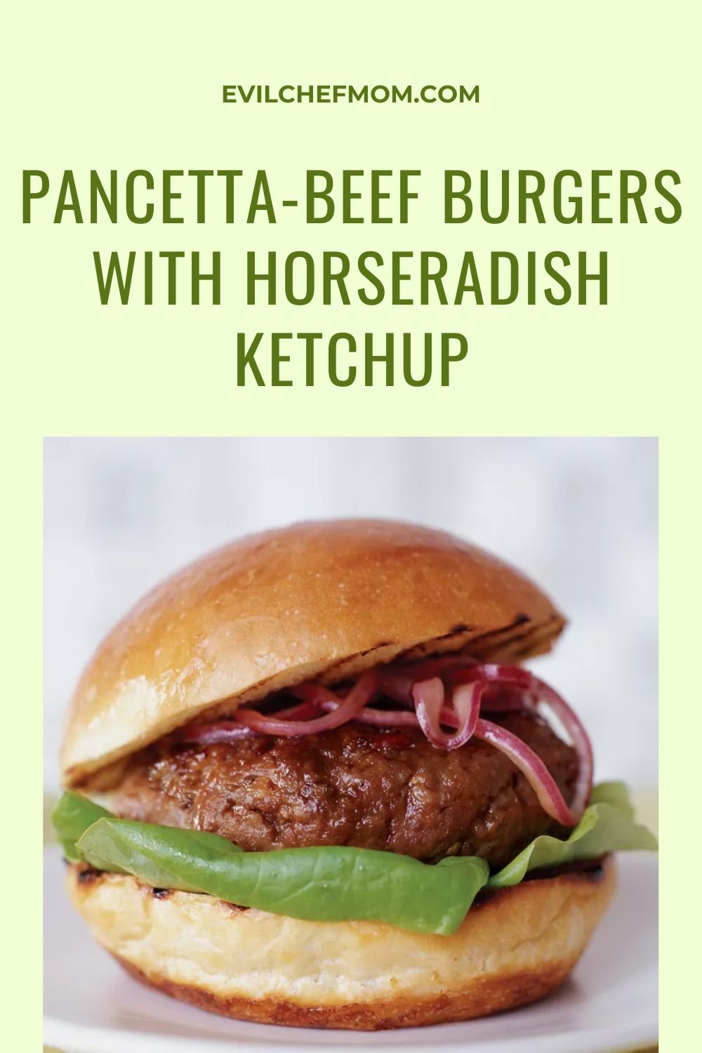 Pancetta-Beef Burgers with Horseradish Ketchup