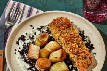 Salmon with Melting Leeks