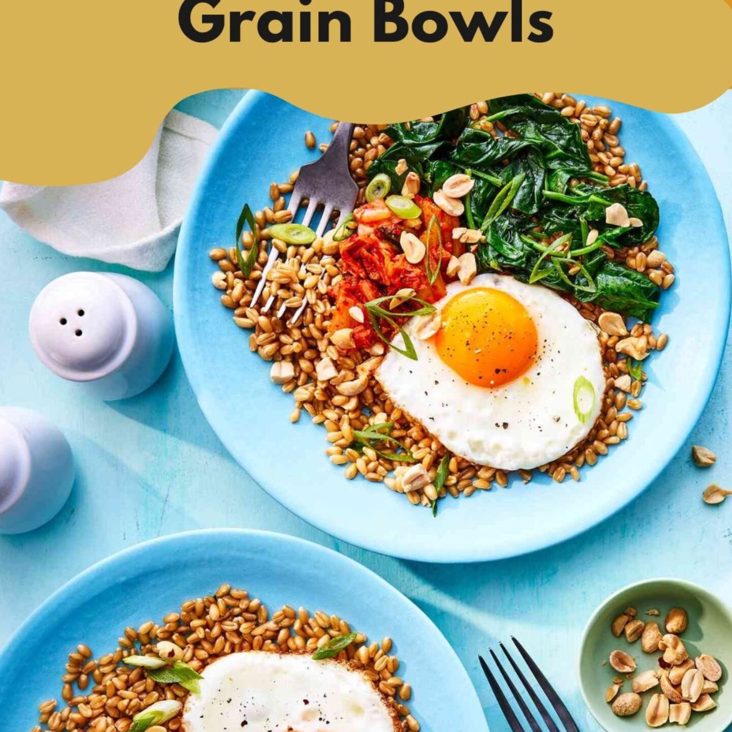 Spinach & Fried Egg Grain Bowls