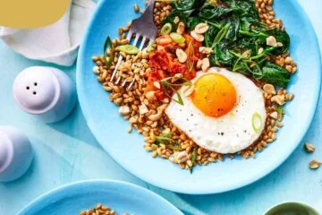 Spinach & Fried Egg Grain Bowls