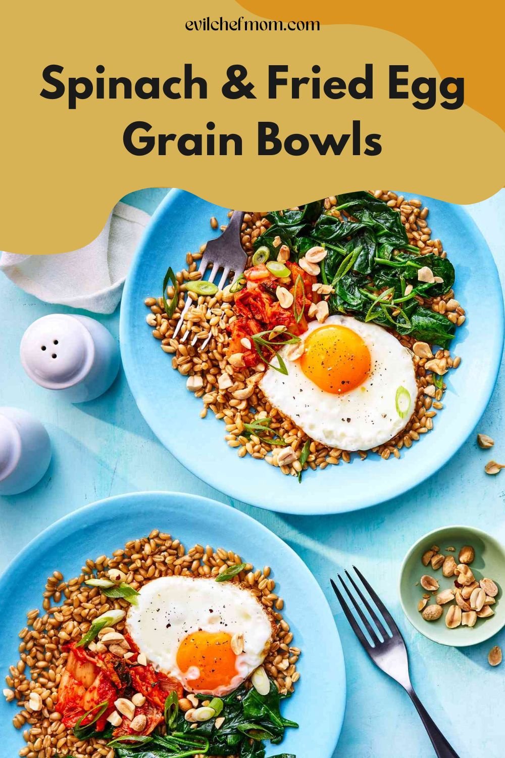 Spinach & Fried Egg Grain Bowls