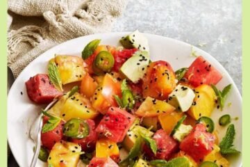 Tomato, Watermelon & Avocado Salad