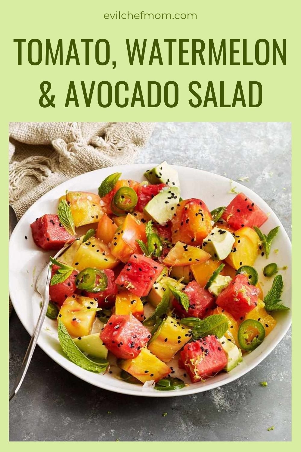 Tomato, Watermelon & Avocado Salad