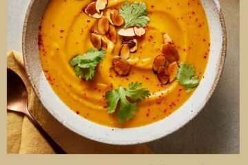 Butternut Squash Bisque with Almonds & Cilantro