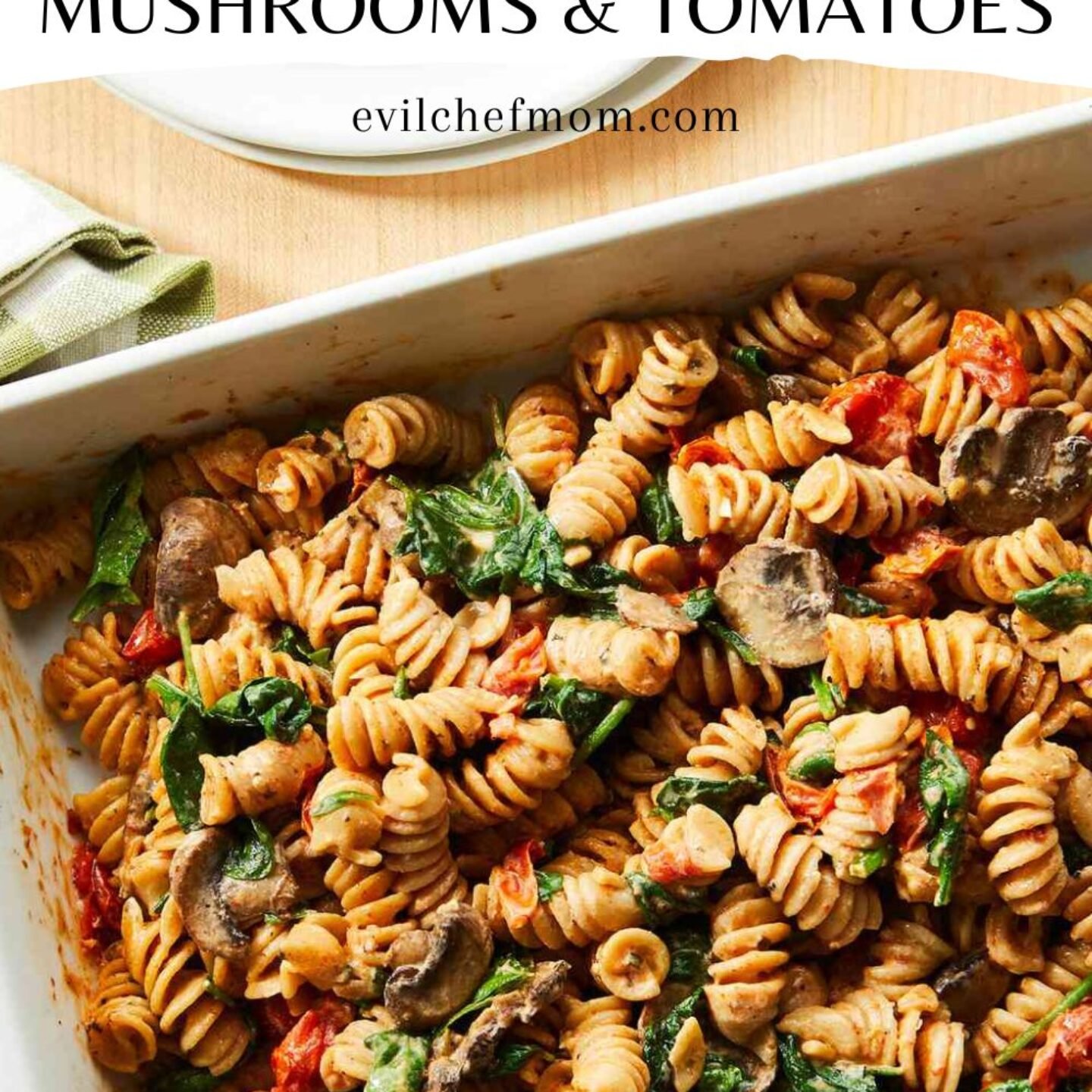 Creamy Boursin Pasta with Spinach, Mushrooms & Tomatoes