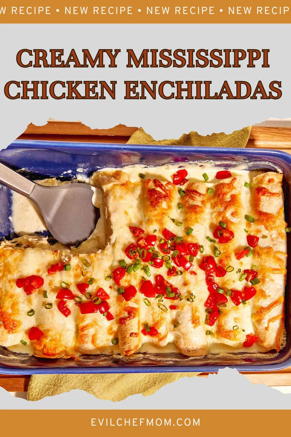 Creamy Mississippi Chicken Enchiladas