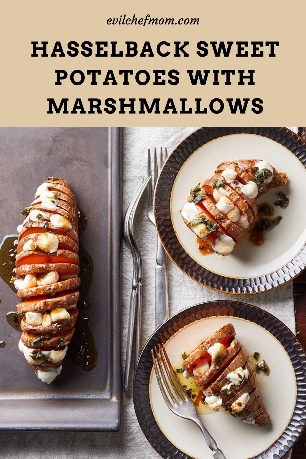 Hasselback Sweet Potatoes with Marshmallows
