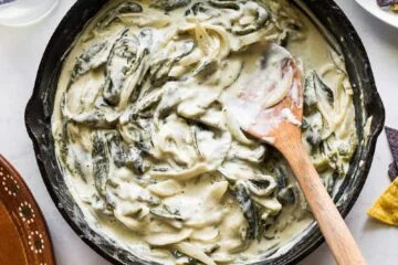 Rajas con Crema (Roasted Poblano Peppers in Cream Sauce)