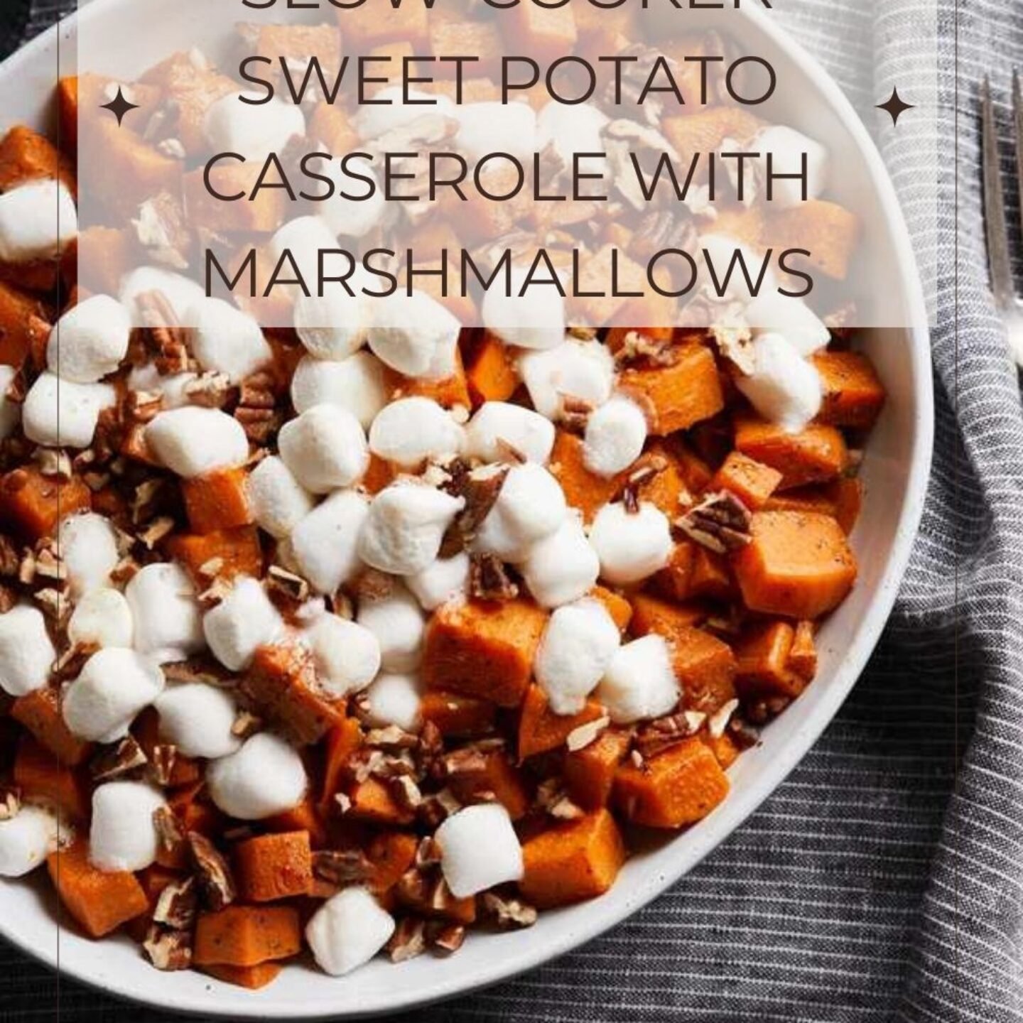 Slow-Cooker Sweet Potato Casserole with Marshmallows