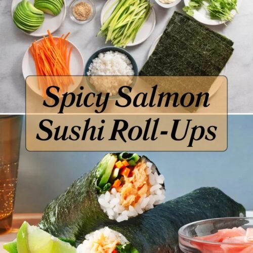 Spicy Salmon Sushi Roll-Ups