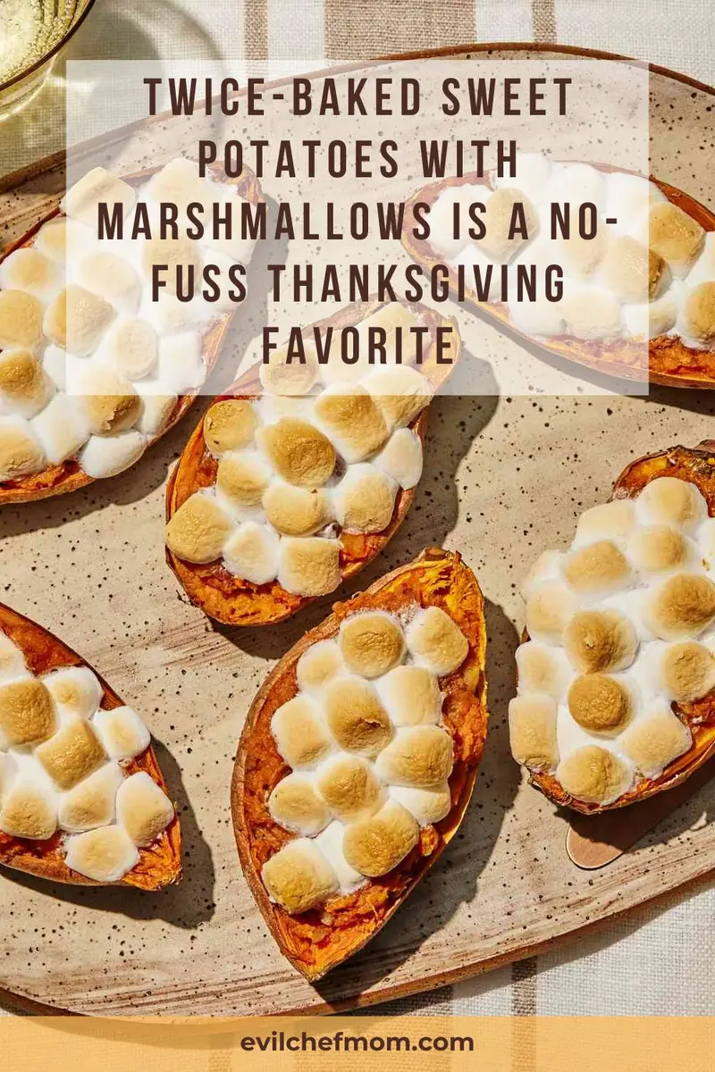 Twice-Baked Sweet Potatoes with Marshmallows Is a No-Fuss Thanksgiving Favorite