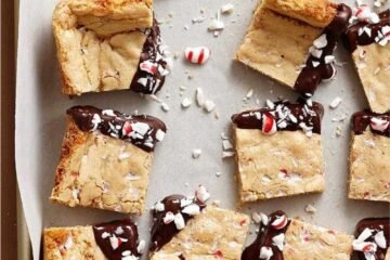 Vanilla Candy Cane Peppermint Bars