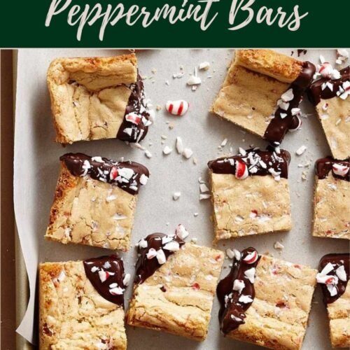 Vanilla Candy Cane Peppermint Bars