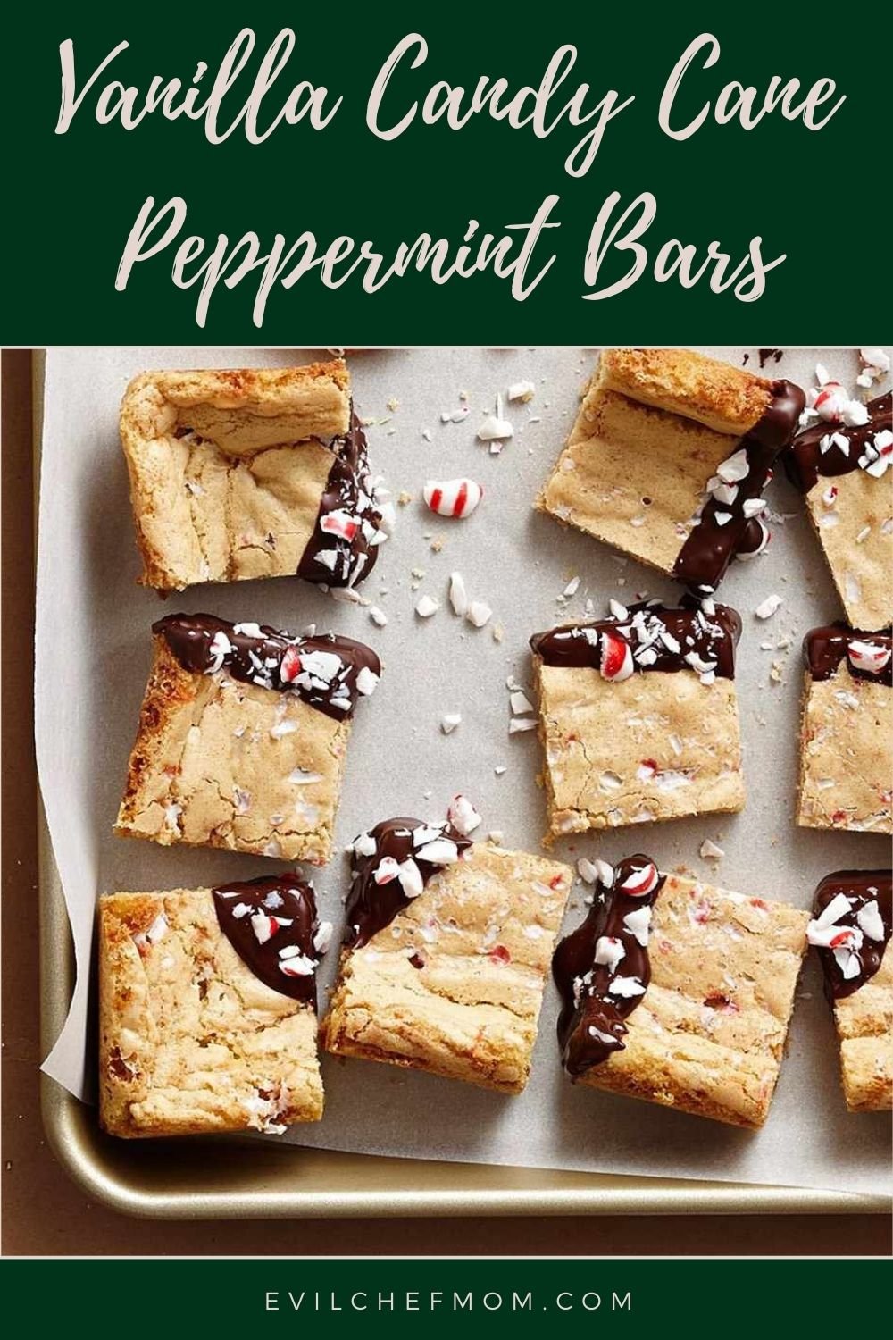 Vanilla Candy Cane Peppermint Bars