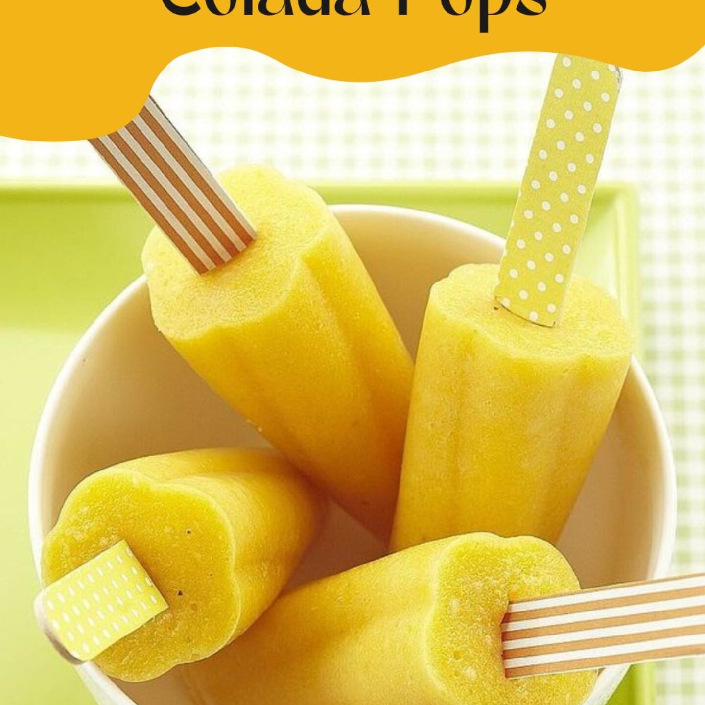 Virgin Banana Piña Colada Pops
