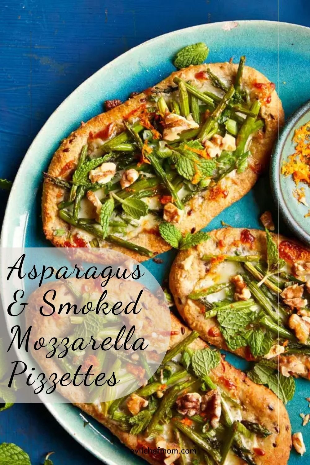 Asparagus & Smoked Mozzarella Pizzettes
