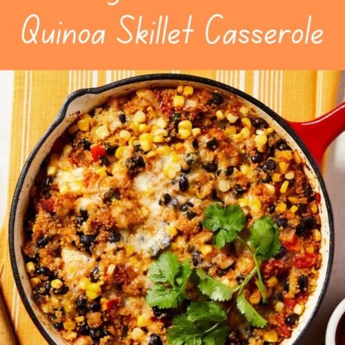 Cheesy Black Bean & Quinoa Skillet Casserole