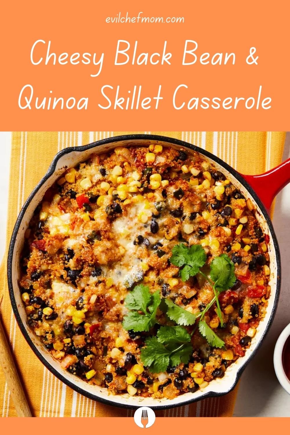 Cheesy Black Bean & Quinoa Skillet Casserole
