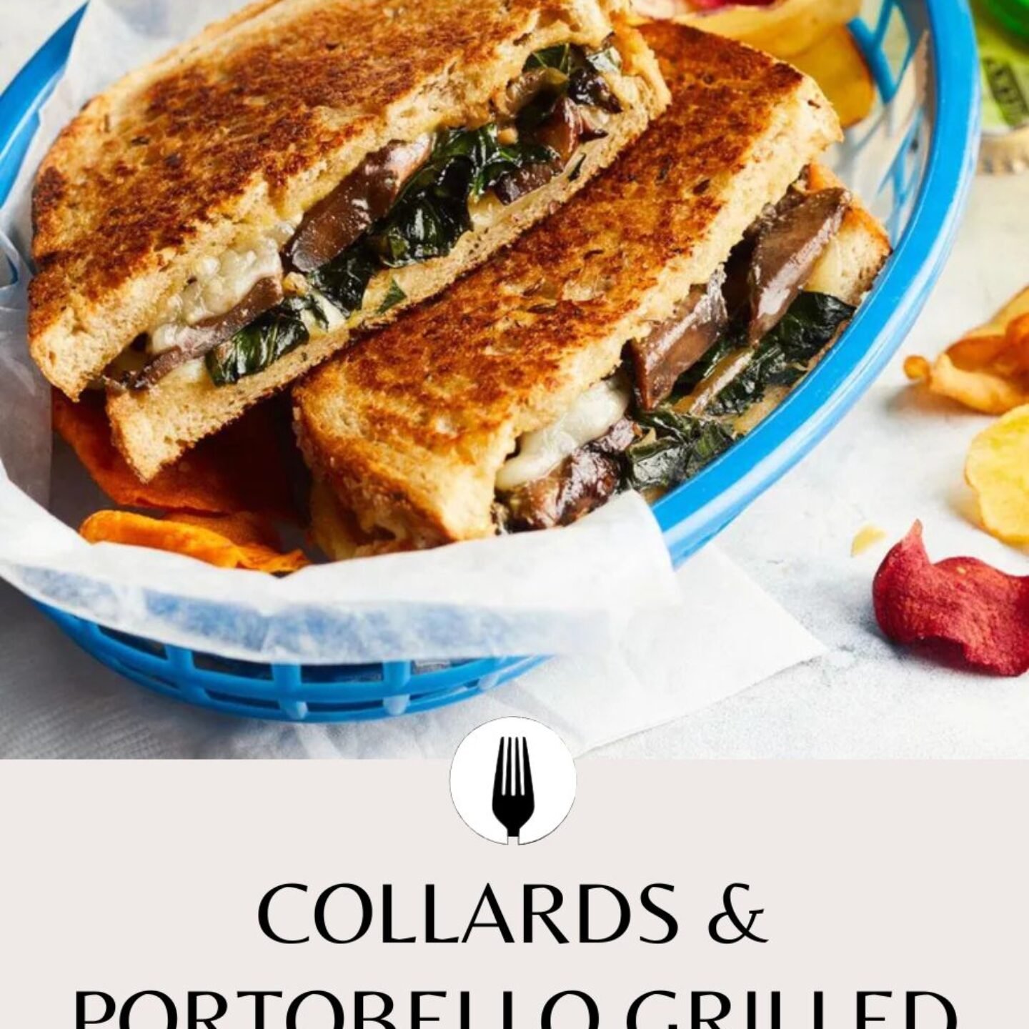 Collards & Portobello Grilled Cheese