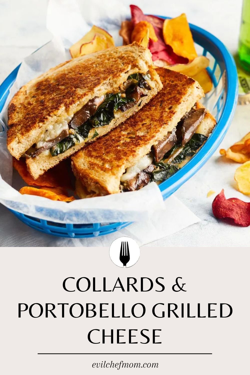Collards & Portobello Grilled Cheese