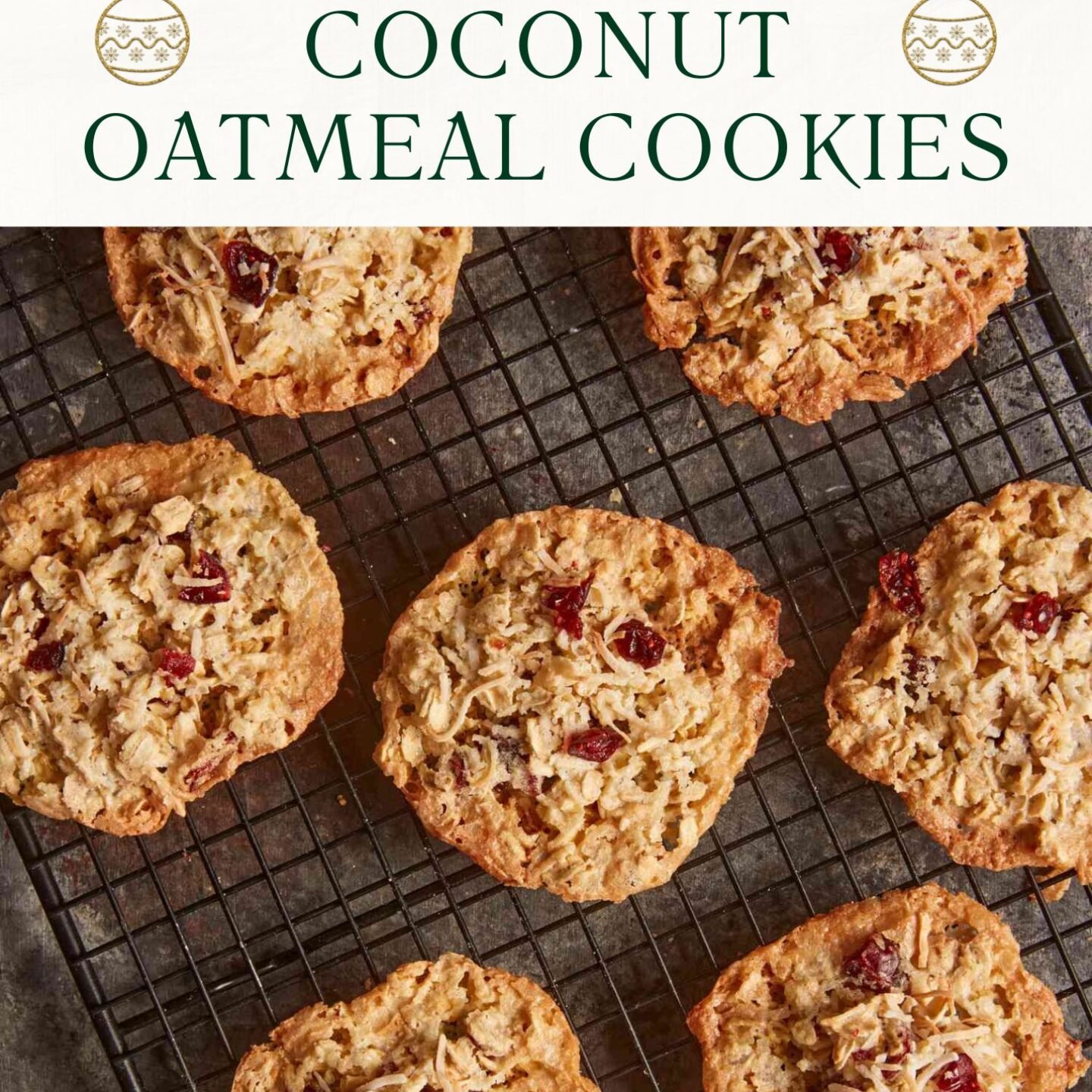 Cranberry-Coconut Oatmeal Cookies