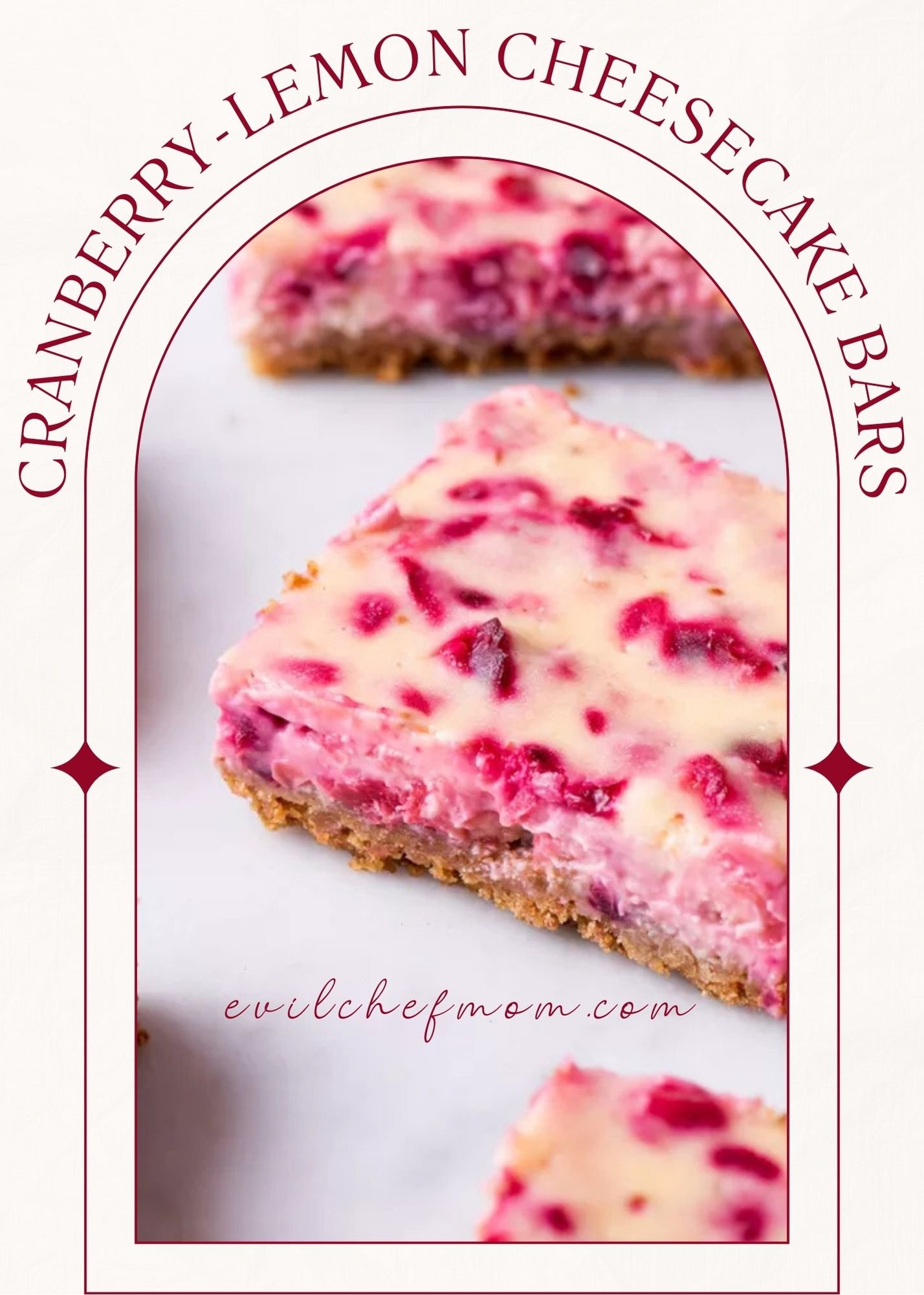 Cranberry-Lemon Cheesecake Bars