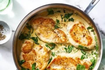 Creamy Garlic Skillet Chicken with Spinach