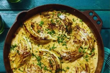 Garlic-Parmesan Melting Cabbage