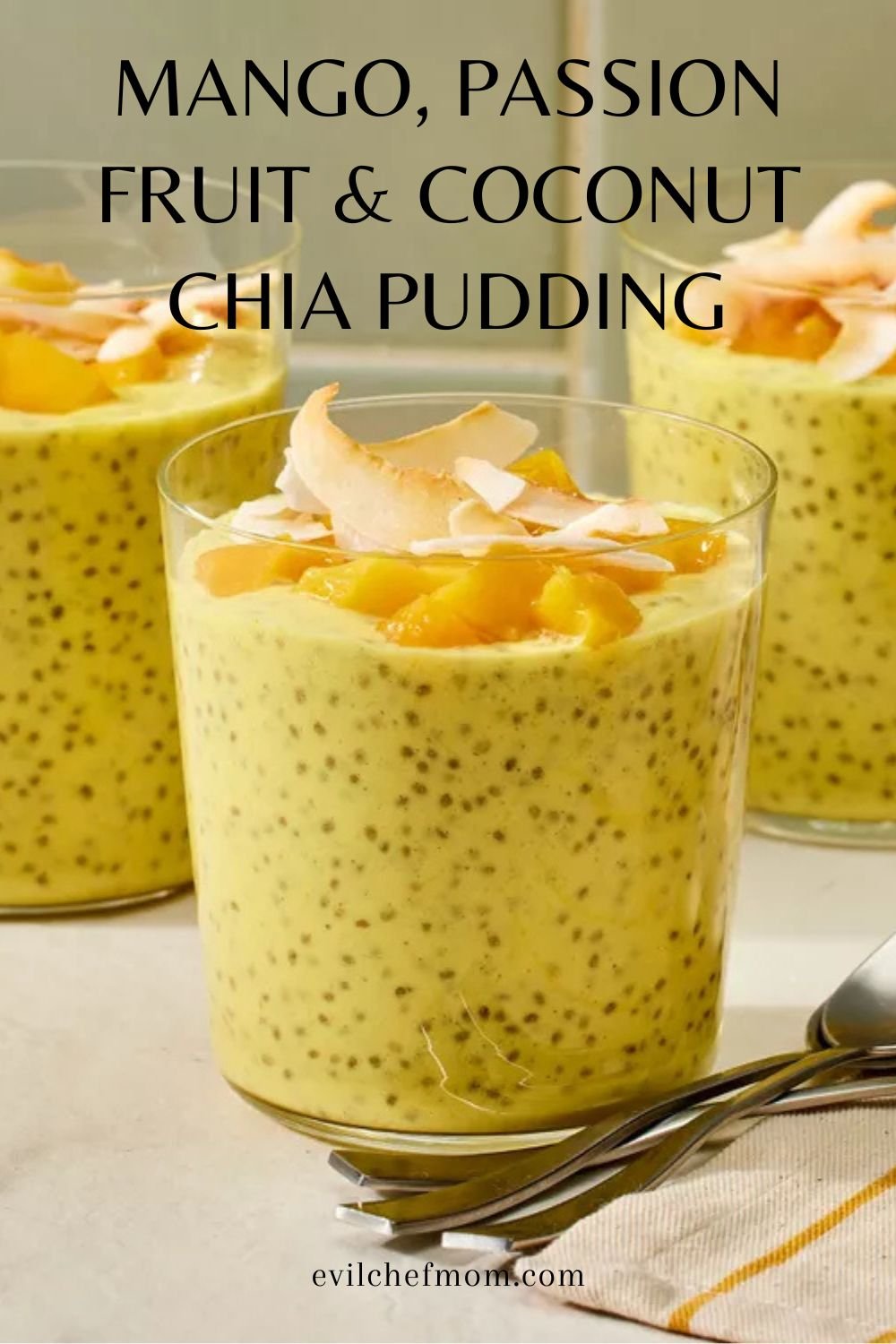 Mango, Passion Fruit & Coconut Chia Pudding