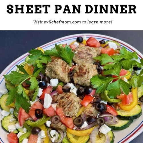 Mediterranean Turkey Meatball Sheet Pan Dinner