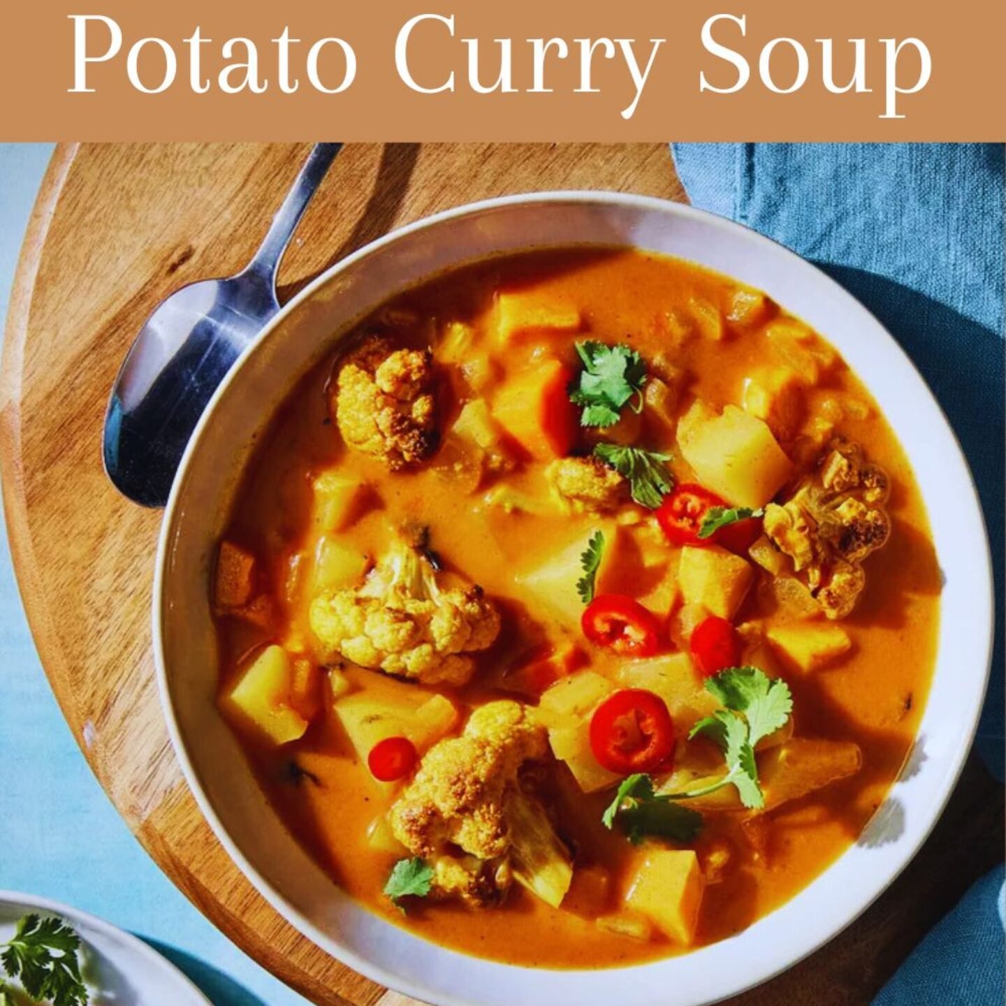 Roasted Cauliflower & Potato Curry Soup