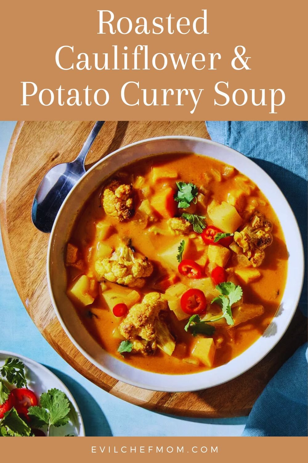 Roasted Cauliflower & Potato Curry Soup