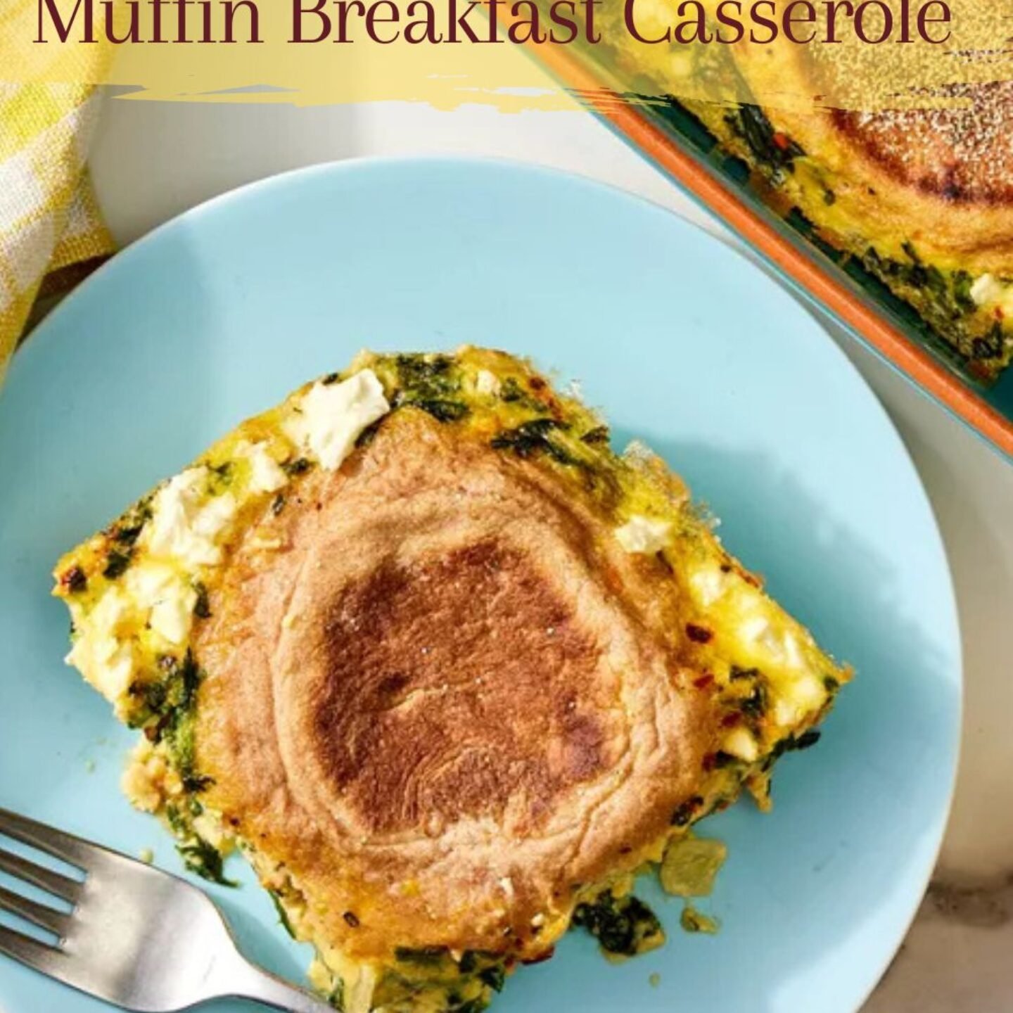 Spinach & Feta English Muffin Breakfast Casserole