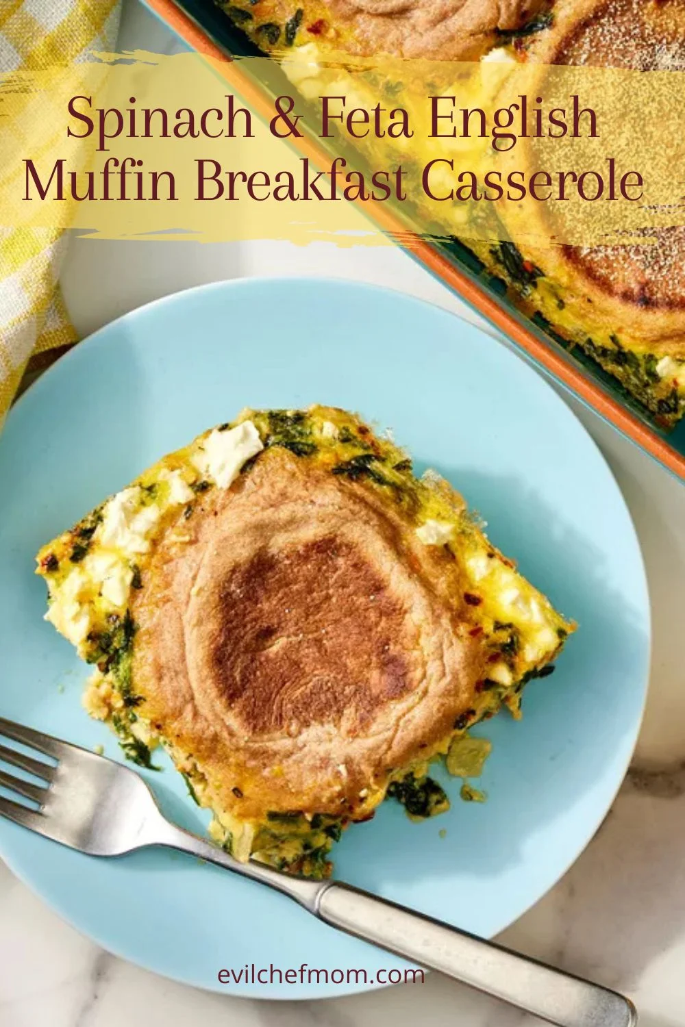 Spinach & Feta English Muffin Breakfast Casserole