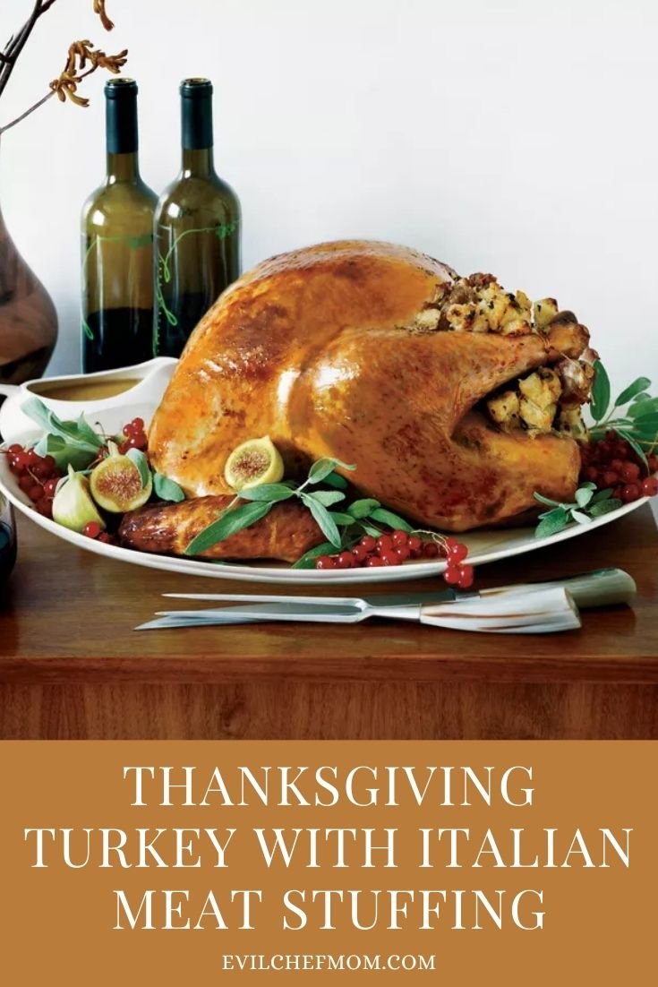 Thanksgiving Turkey with Italian Meat Stuffing