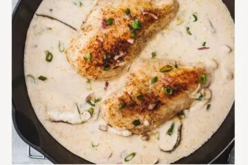 Chicken Breasts with Mushroom Cream Sauce