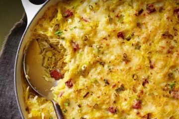 Kielbasa-&-Swiss Spaghetti Squash Casserole
