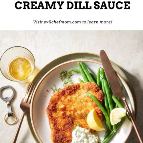 Pork Schnitzel with Creamy Dill Sauce
