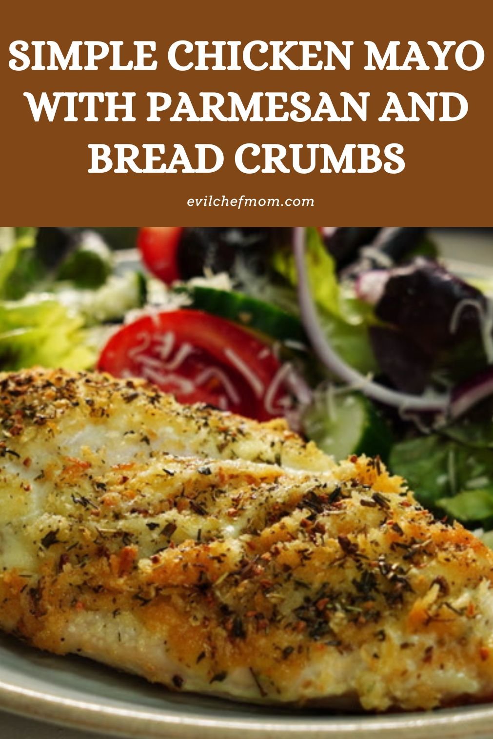 Simple Chicken Mayo with Parmesan and Bread Crumbs